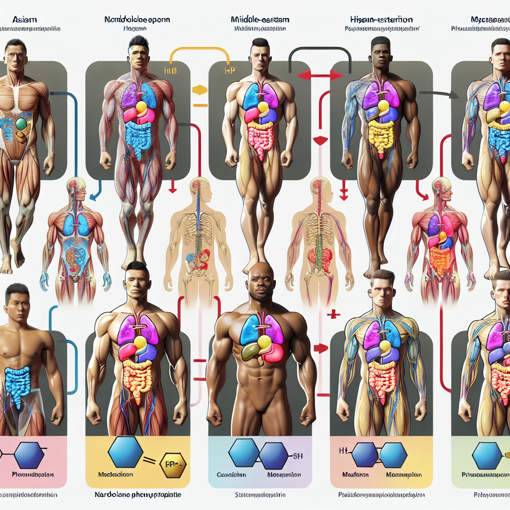 Metabolism of nandrolone phenylpropionate in athletes' bodies